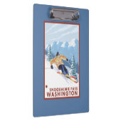 Downhhill Snow Skier - Snoqualmie Pass , WA Klembord (Rechts)