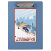 Downhhill Snow Skier - Snoqualmie Pass , WA Klembord (Voorkant)