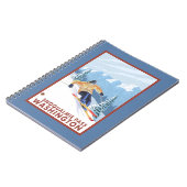 Downhhill Snow Skier - Snoqualmie Pass , WA Notitieboek (Linkerzijde)