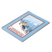 Downhhill Snow Skier - Snoqualmie Pass , WA Notitieboek (Linkerzijde)