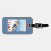 Downhhill Snow Skier - Sun Valley, Idaho Bagagelabel (Voorkant horizontaal)