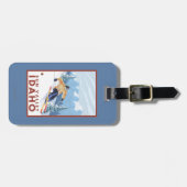 Downhhill Snow Skier - Sun Valley, Idaho Bagagelabel (Voorkant horizontaal)