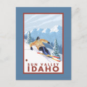 Downhhill Snow Skier - Sun Valley, Idaho Briefkaart (Voorkant)