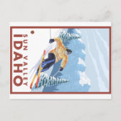 Downhhill Snow Skier - Sun Valley, Idaho Briefkaart (Voorkant)