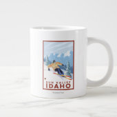 Downhhill Snow Skier - Sun Valley, Idaho Grote Koffiekop (Rechts)