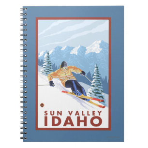 Downhhill Snow Skier - Sun Valley, Idaho Notitieboek