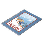 Downhhill Snow Skier - Sun Valley, Idaho Notitieboek (Linkerzijde)