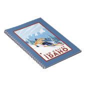 Downhhill Snow Skier - Sun Valley, Idaho Notitieboek (Rechterzijde)