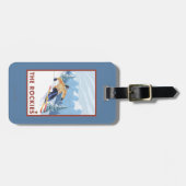 Downhhill Snow Skier - The Rockies Bagagelabel (Voorkant horizontaal)