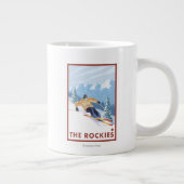 Downhhill Snow Skier - The Rockies Grote Koffiekop (Rechts)