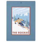 Downhhill Snow Skier - The Rockies Klembord (Achterkant)