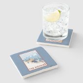 Downhhill Snow Skier - The Rockies Stenen Onderzetter (Zijkant)