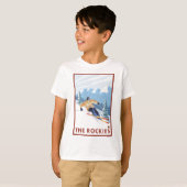 Downhhill Snow Skier - The Rockies T-shirt (Voorkant volledig)