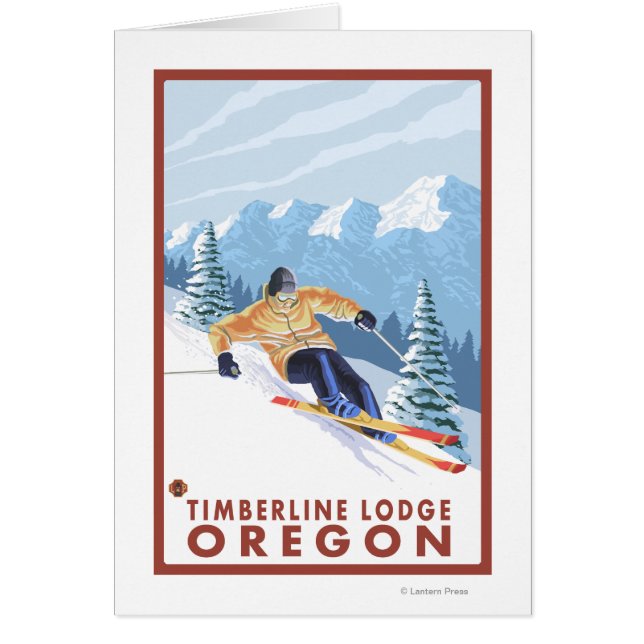 Downhhill Snow Skier - Timberline Lodge, Oregon (Voorkant)