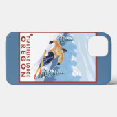Downhhill Snow Skier - Timberline Lodge, Oregon Case-Mate iPhone Case (Achterkant (horizontaal))
