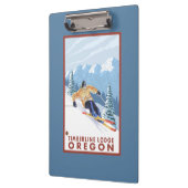 Downhhill Snow Skier - Timberline Lodge, Oregon Klembord (Links)