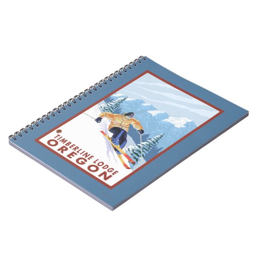 Downhhill Snow Skier - Timberline Lodge, Oregon Notitieboek (Linkerzijde)