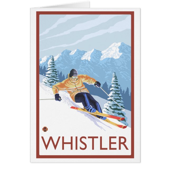 Downhhill Snow Skier - Whistler, BC Canada (Voorkant)