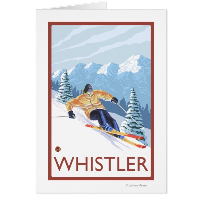 Downhhill Snow Skier - Whistler, BC Canada (Voorkant)