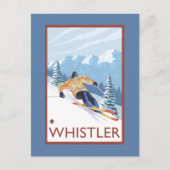 Downhhill Snow Skier - Whistler, BC Canada Briefkaart (Voorkant)