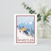 Downhhill Snow Skier - Whistler, BC Canada Briefkaart (Staand voorkant)