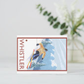 Downhhill Snow Skier - Whistler, BC Canada Briefkaart (Staand voorkant)
