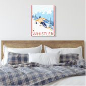 Downhhill Snow Skier - Whistler, BC Canada Canvas Afdruk (Insitu (Slaapkamer))