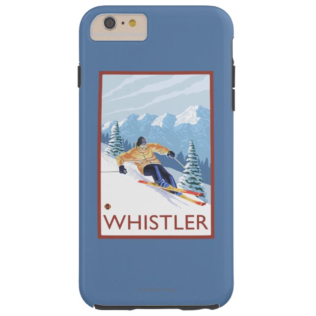 Downhhill Snow Skier - Whistler, BC Canada Case-Mate iPhone Case (Achterkant)