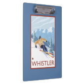 Downhhill Snow Skier - Whistler, BC Canada Klembord (Rechts)