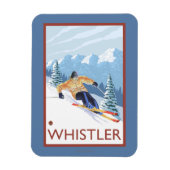 Downhhill Snow Skier - Whistler, BC Canada Magneet (Verticaal)