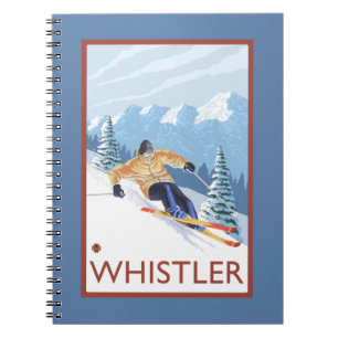 Downhhill Snow Skier - Whistler, BC Canada Notitieboek