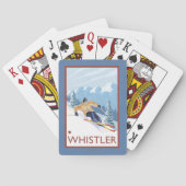 Downhhill Snow Skier - Whistler, BC Canada Pokerkaarten (Achterkant)