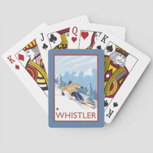 Downhhill Snow Skier - Whistler, BC Canada Pokerkaarten