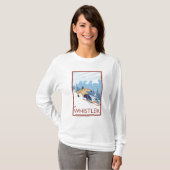 Downhhill Snow Skier - Whistler, BC Canada T-shirt (Voorkant volledig)