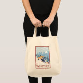 Downhhill Snow Skier - Whistler, BC Canada Tote Bag (Voorkant (product))