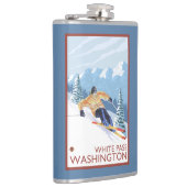 Downhhill Snow Skier - White Pass, Washington Heupfles (Rechts)