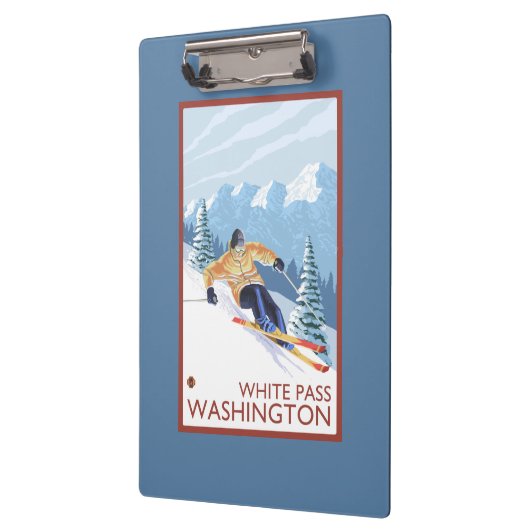 Downhhill Snow Skier - White Pass, Washington Klembord (Links)