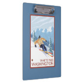 Downhhill Snow Skier - White Pass, Washington Klembord (Rechts)