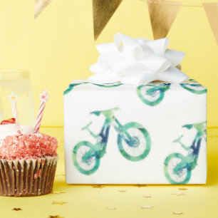 Downhill Bike Offroad Sport Xtreme Waterverf Kunst Cadeaupapier