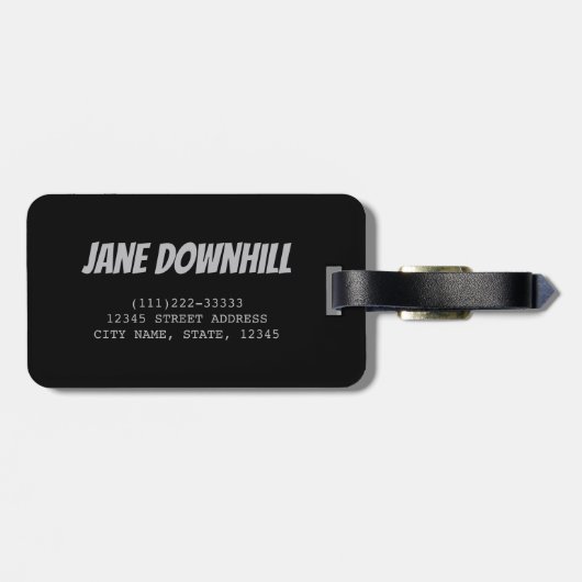 Downhill Biker for Dirt and Bicycle  Nerds Bagagelabel (Achterkant horizontaal)