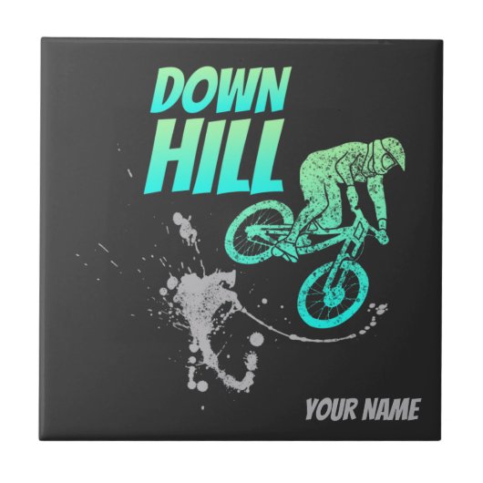 Downhill Biker for Dirt and Bicycle Nerds Tegeltje (Voorkant)