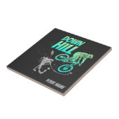 Downhill Biker for Dirt and Bicycle Nerds Tegeltje (Zijkant)
