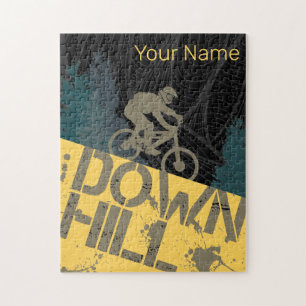 Downhill Biker voor Dirt en Bicycle MTB Legpuzzel