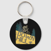 Downhill Biker voor Dirt en Bicycle MTB Sleutelhanger (Voorkant)