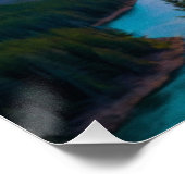 Downhill BMX Ride door een Forest Lake Perfect Poster (Hoek)