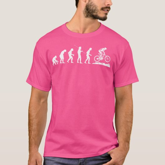 Downhill Evolution MTB Mountainbike Fahrrad Biker T-shirt (Voorkant)