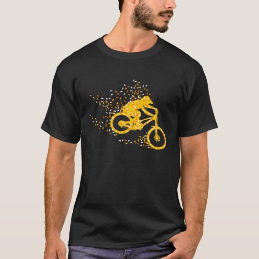 Downhill Geometry Polygon MTB Mountain Bike Bike P T-shirt (Voorkant)