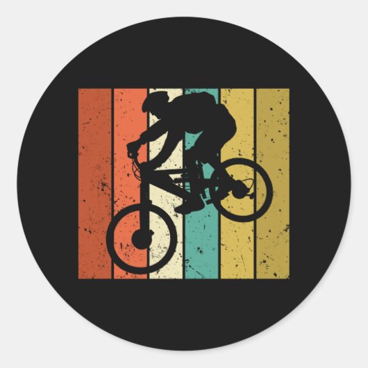 Downhill Mountain Biker Bike MTB Grappig cadeau Ronde Sticker (Voorkant)