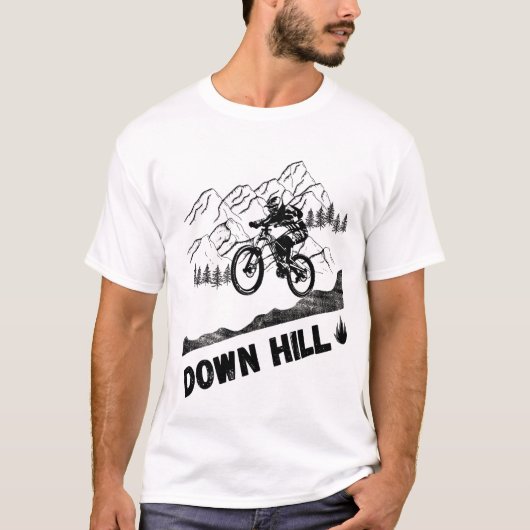 Downhill Mountain Biking T-shirt (Voorkant)