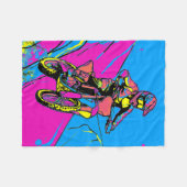 Downhill Mountain Run - Motocross Rider Fleece Deken (Voorkant (Horizontaal))